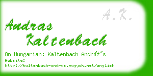 andras kaltenbach business card